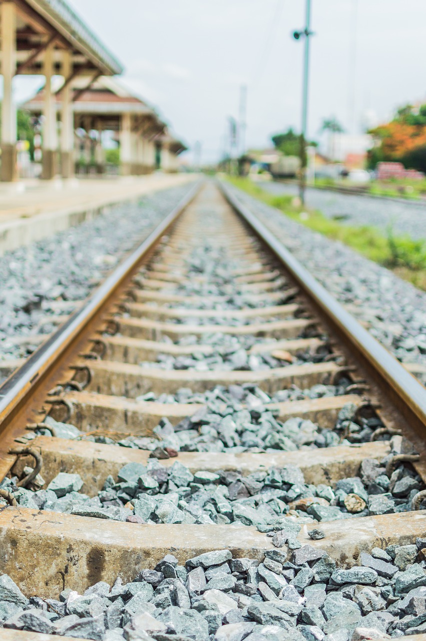 railroad tracks train free photo