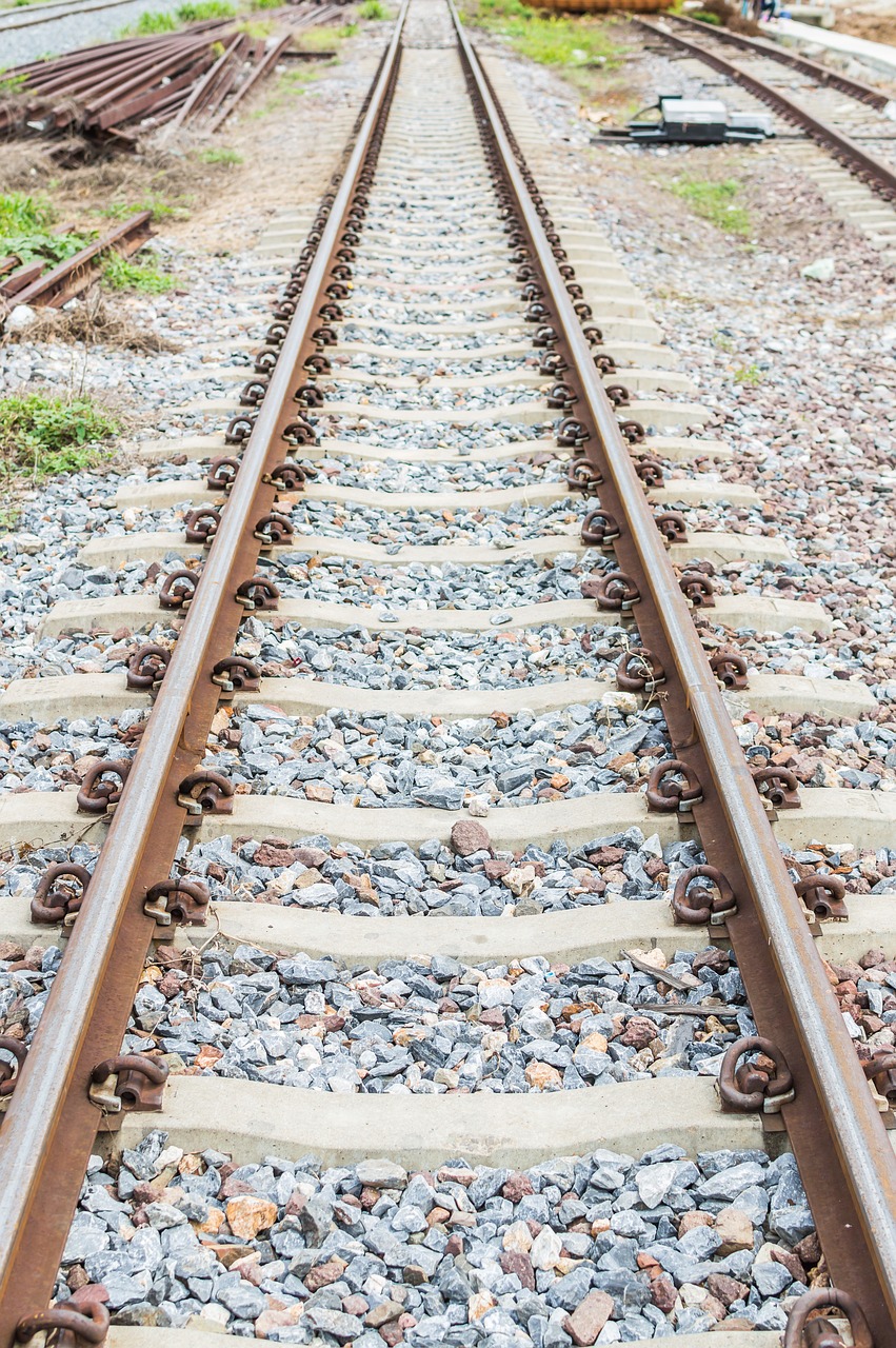 railroad tracks train free photo