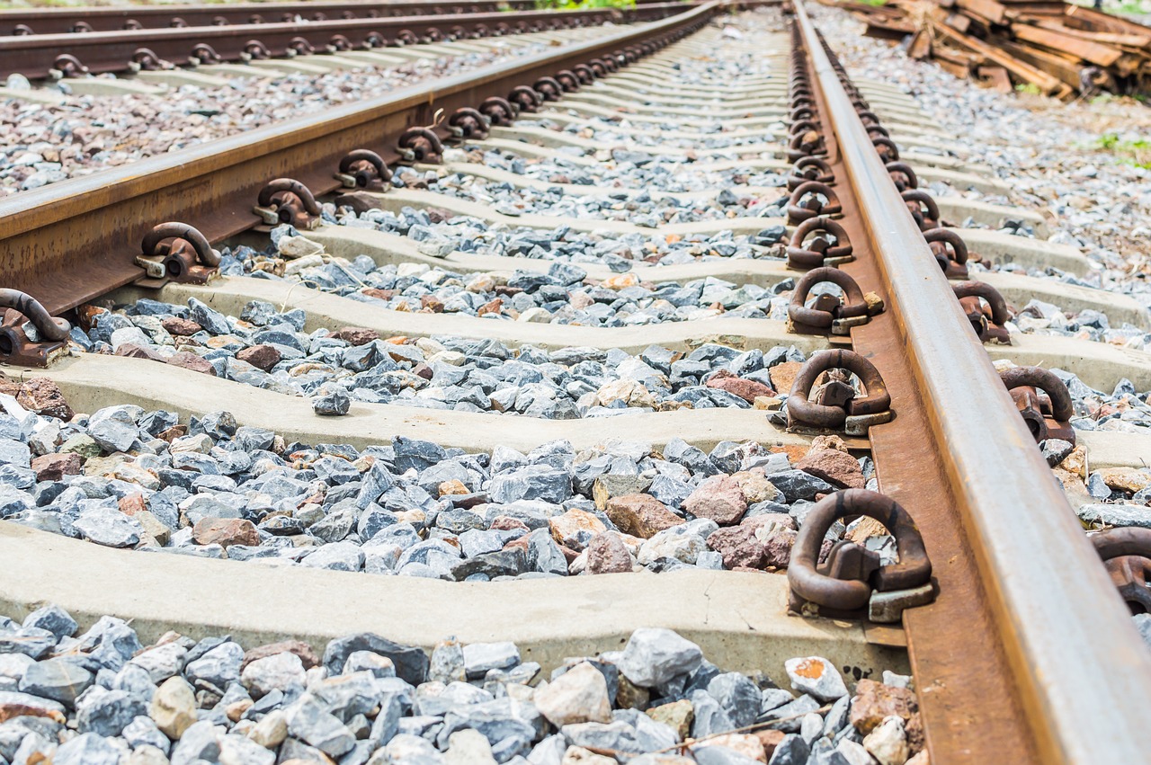 railroad tracks train free photo