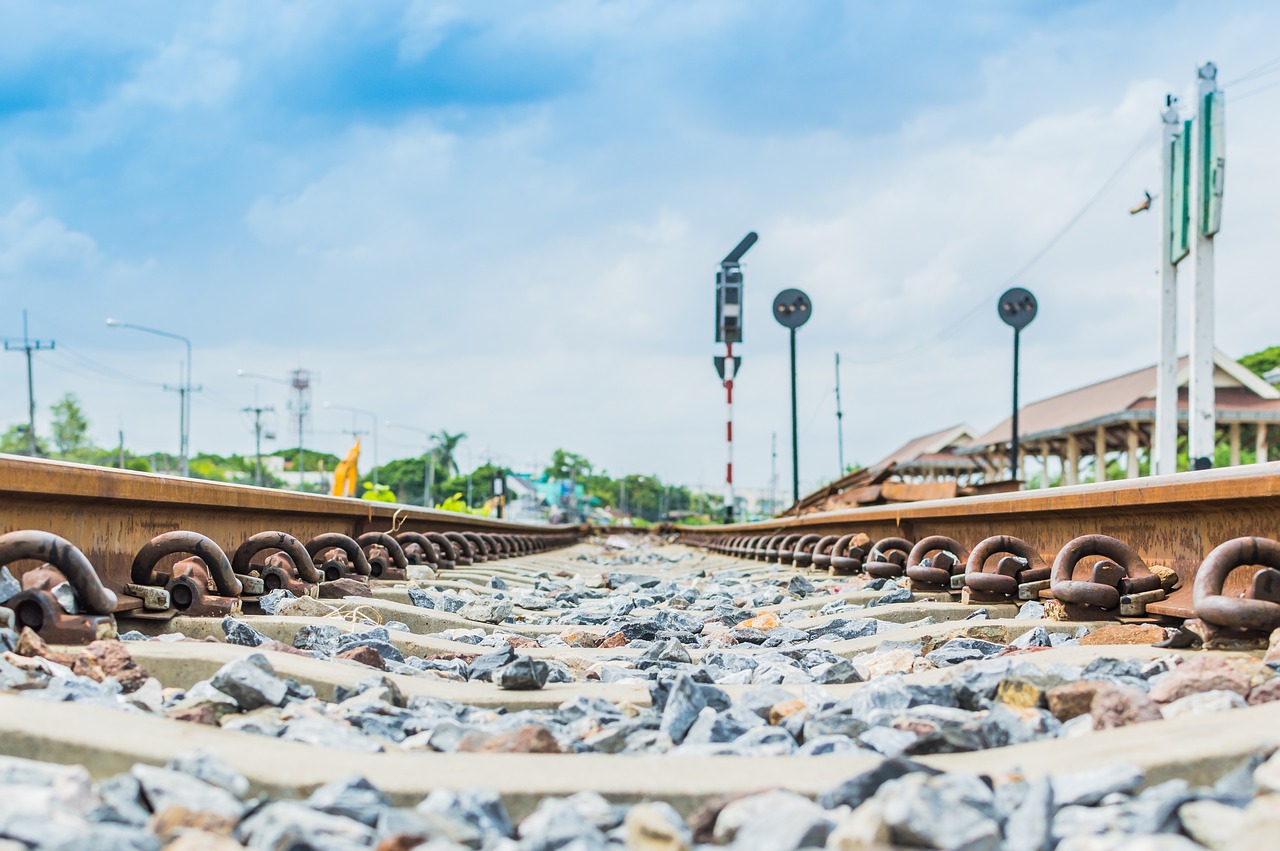 railroad tracks train free photo