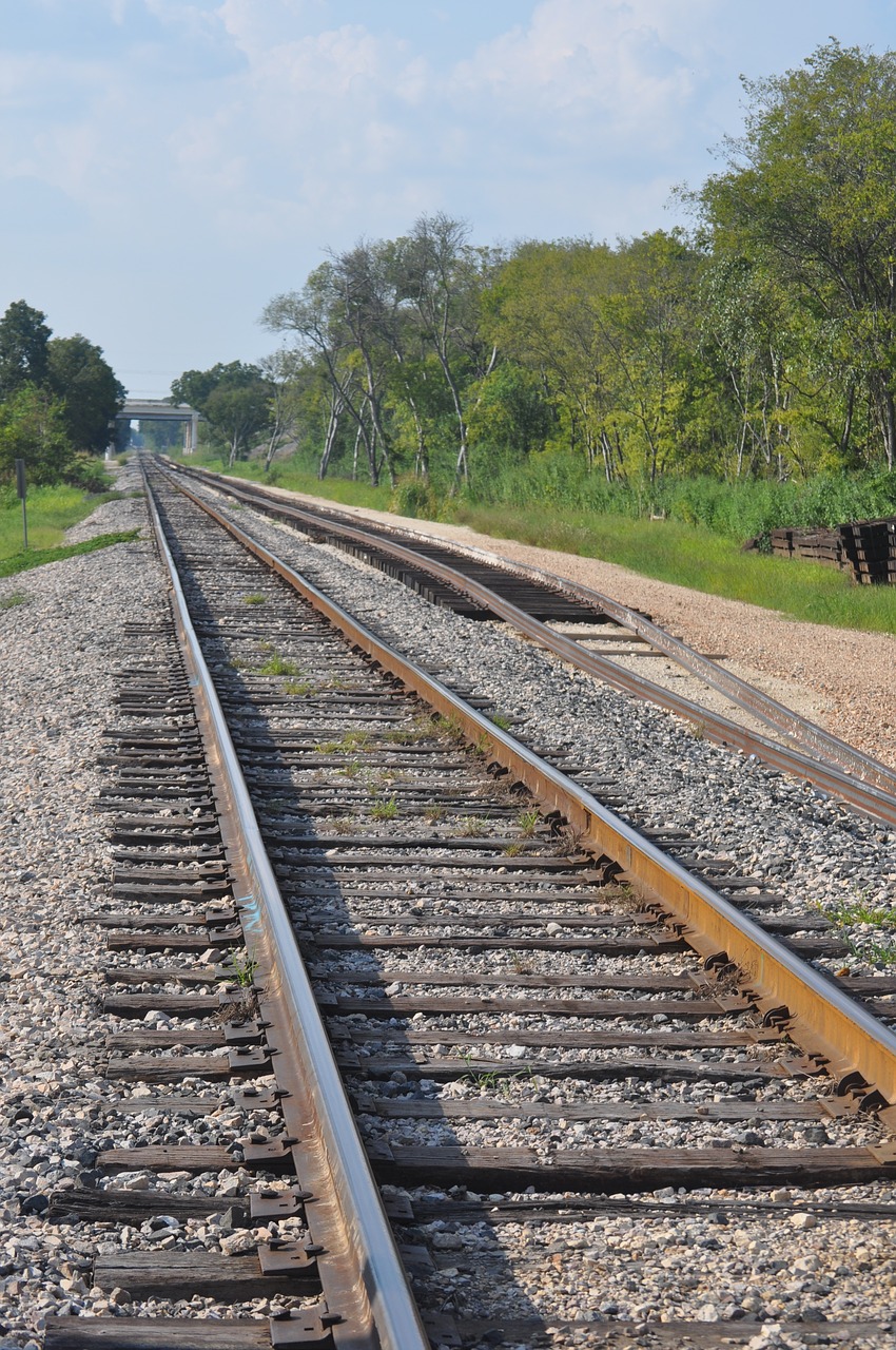 railroad train track free photo