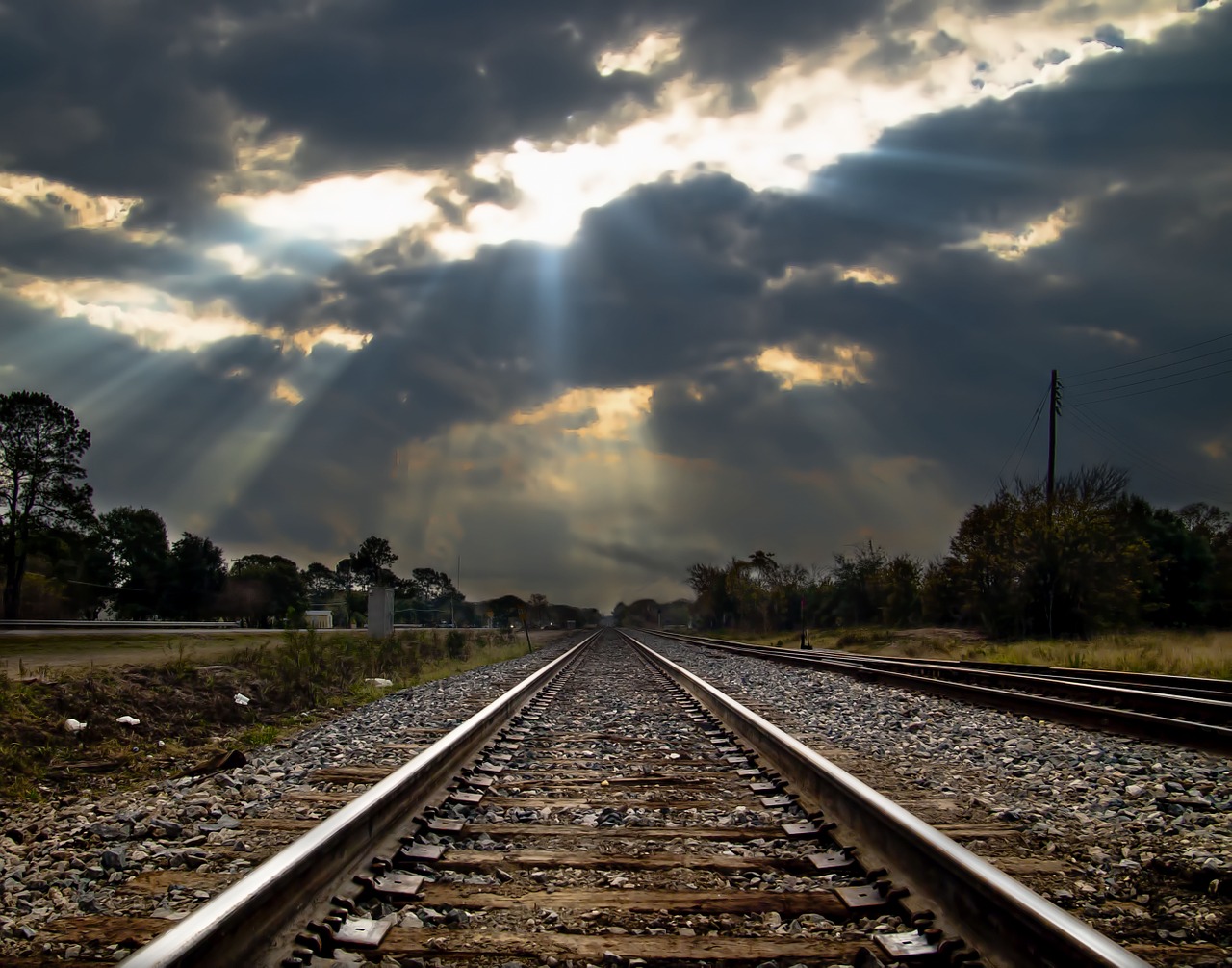 railroad rails tracks free photo
