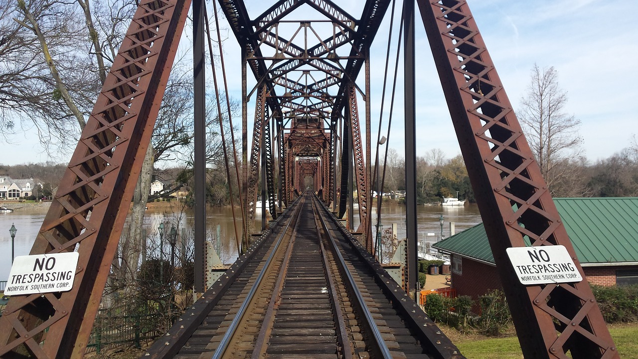 railroad bridge railway free photo