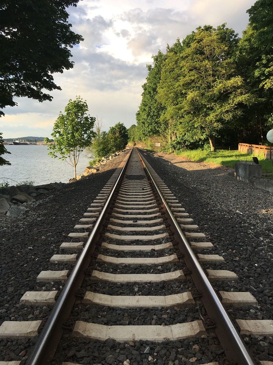 railroad train water free photo