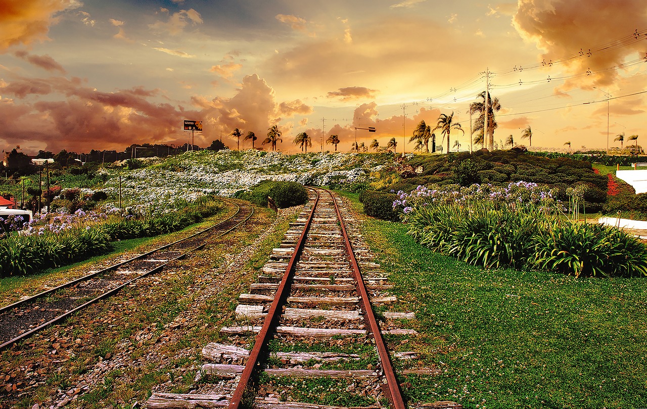 railroad  train  sky free photo