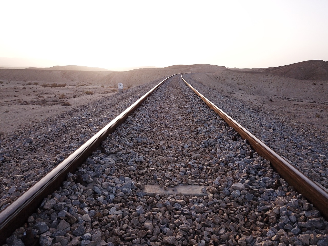 railroad  desert  israel free photo