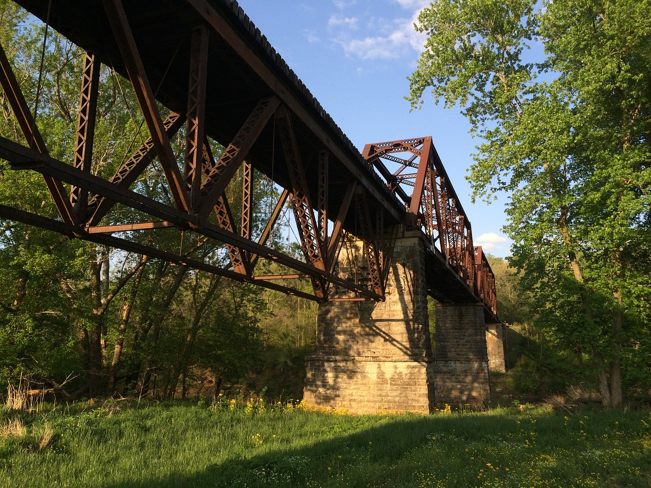 railroad bridge railway bridge free photo