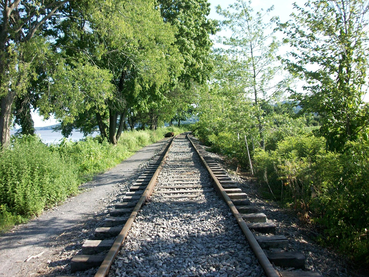 railroad train tracks railway free photo