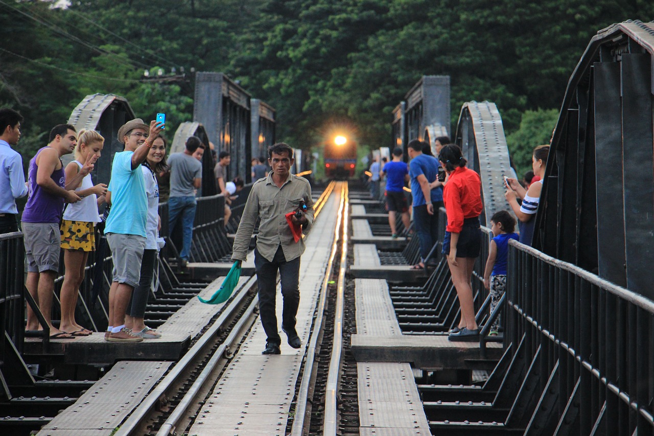 railroad bridge train free photo