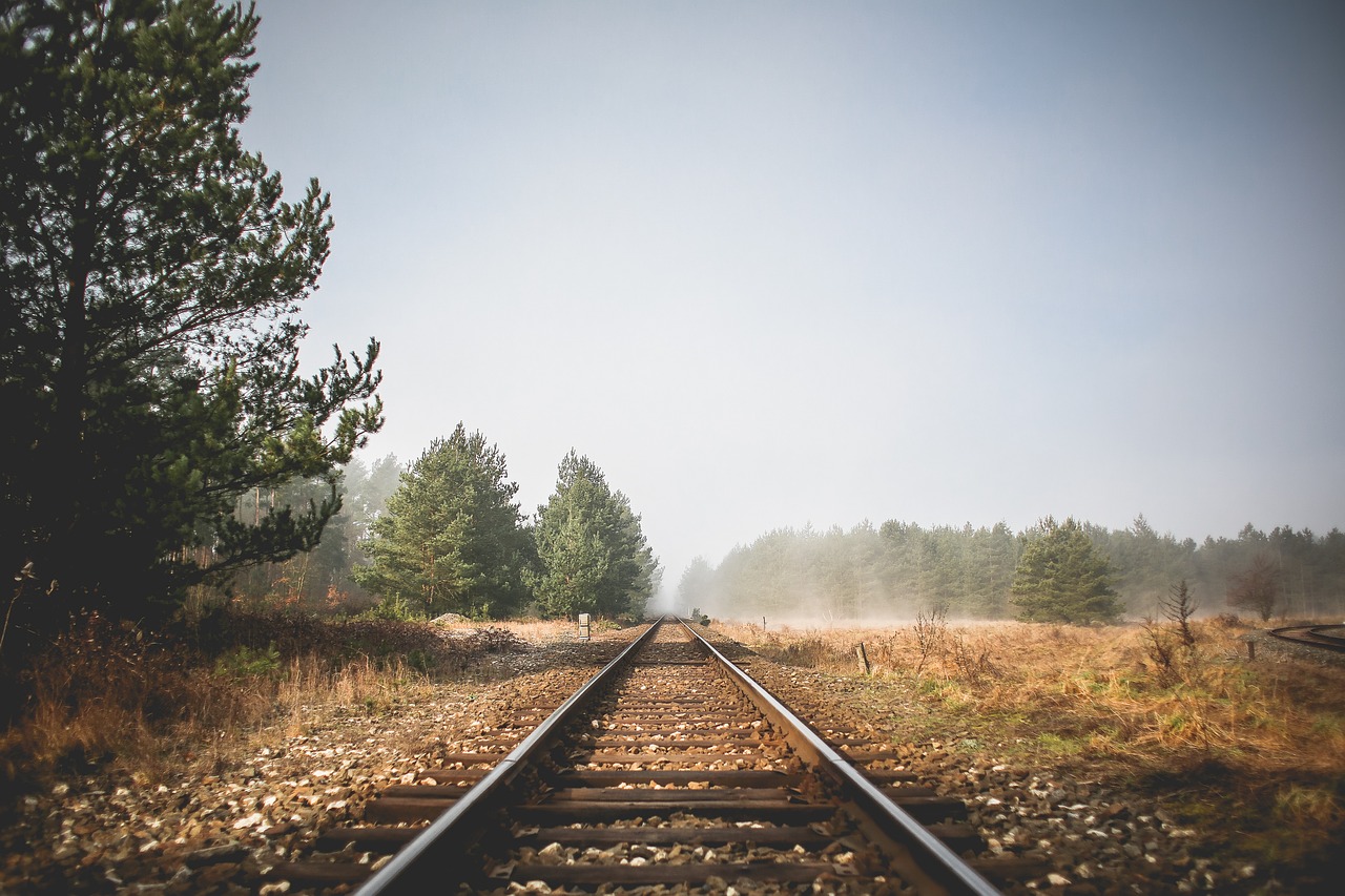 railroad tracks scenery free photo