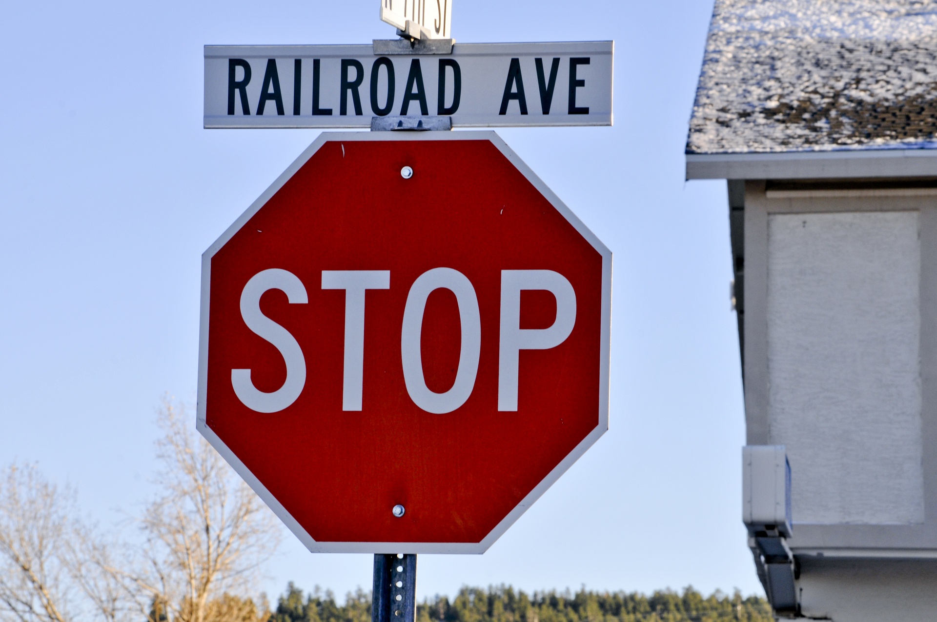 railroad train stop sign free photo