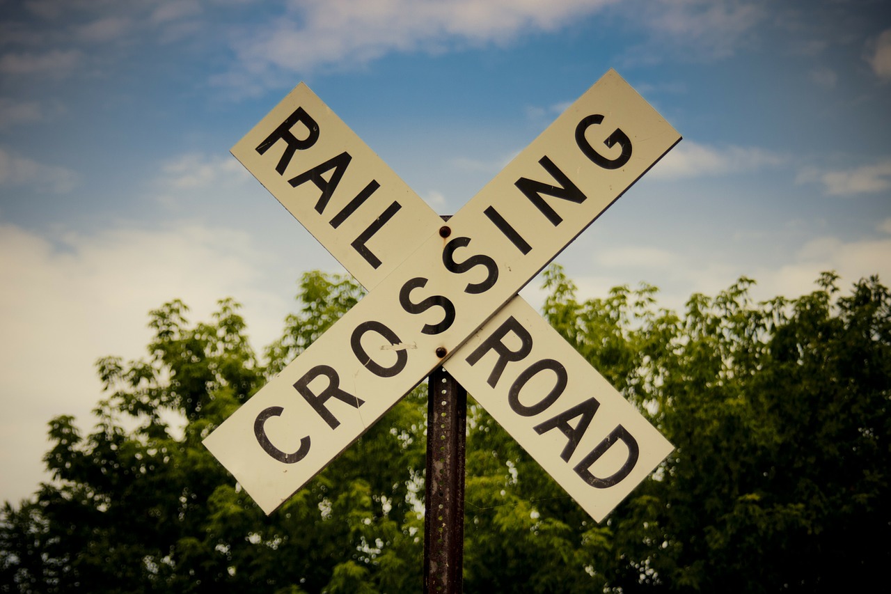 railroad crossing sign old free photo