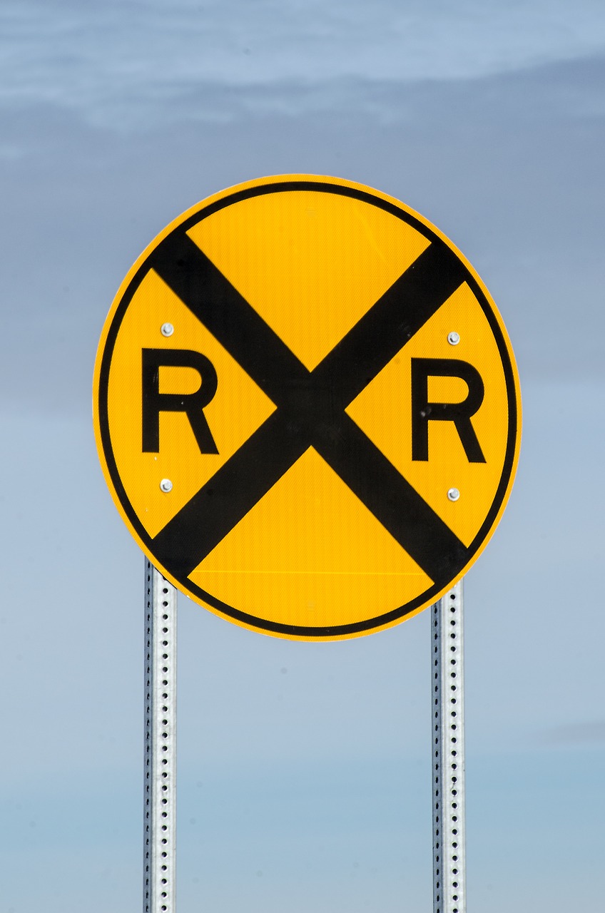 railroad crossing sign sign railroad free photo