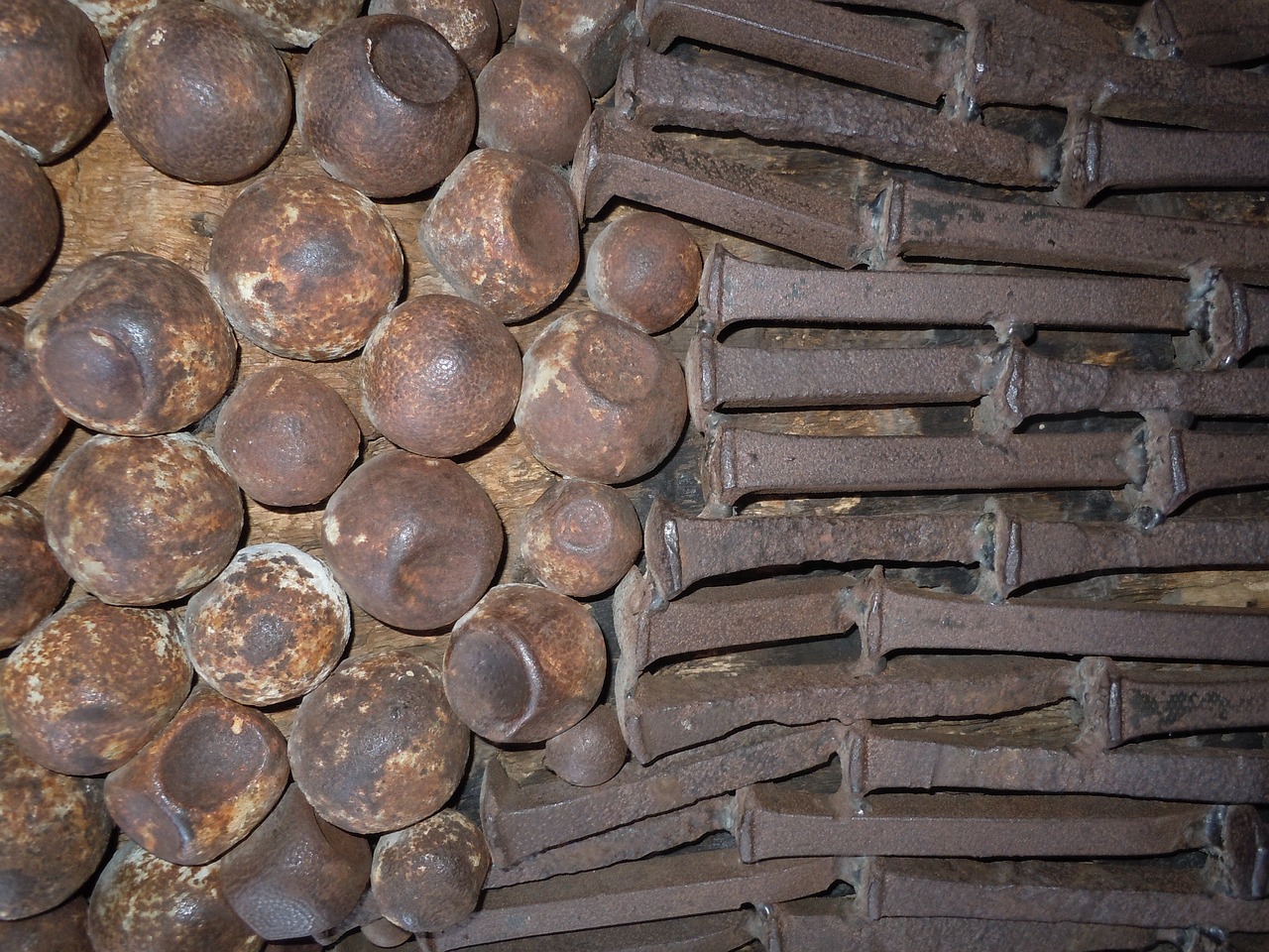 railroad spikes metal museum free photo