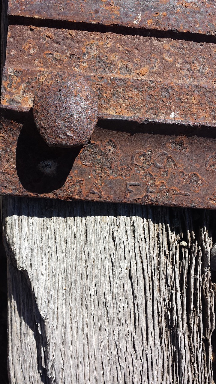 railroad tie wood closeup free photo