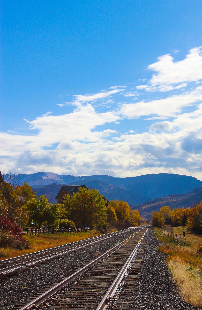 railroad track mountains colorado free photo