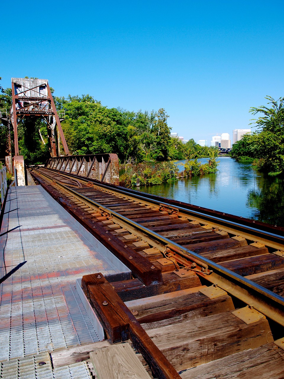 railroad tracks perspective train tracks free photo