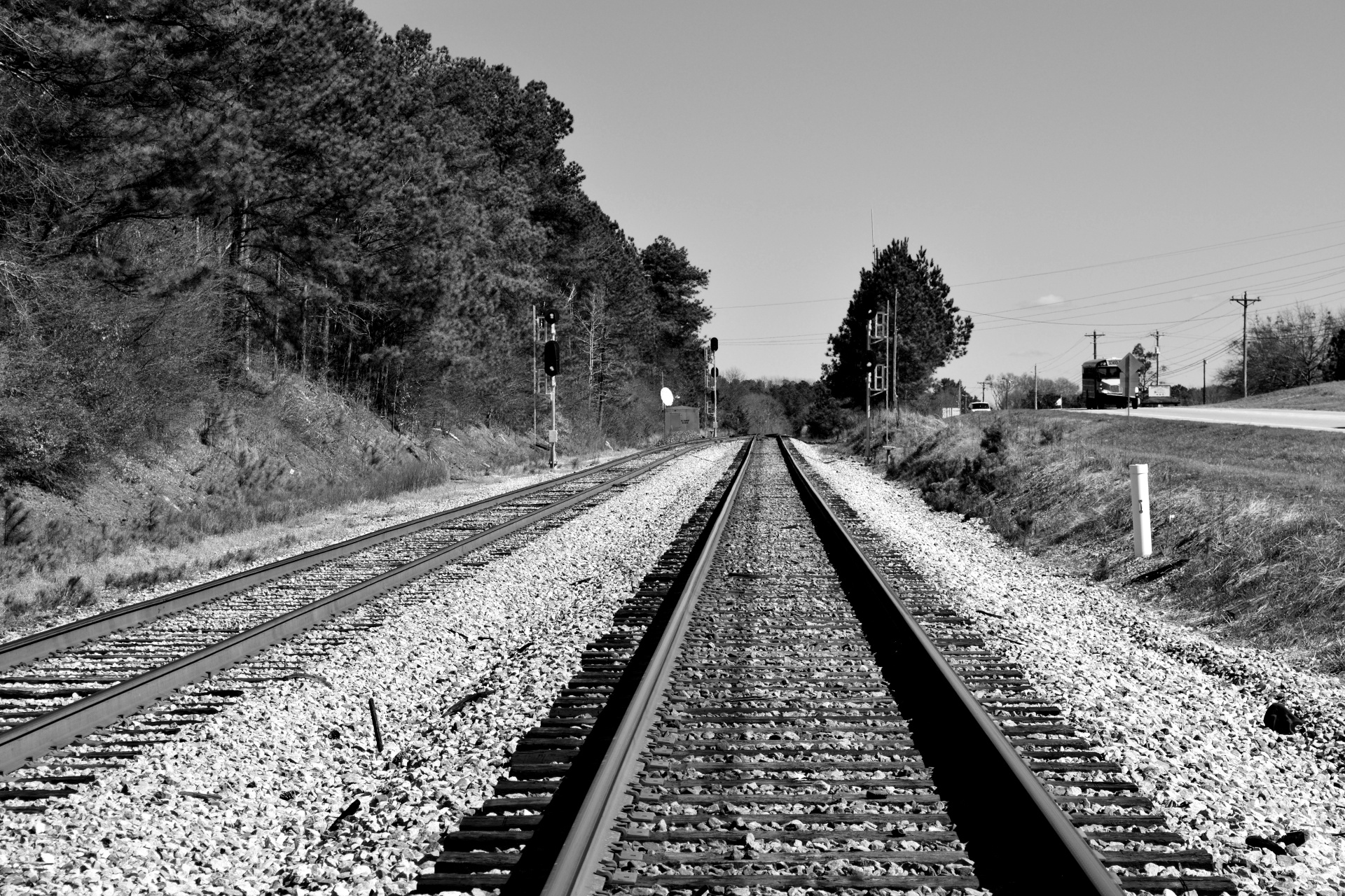railroad tracks railway free photo