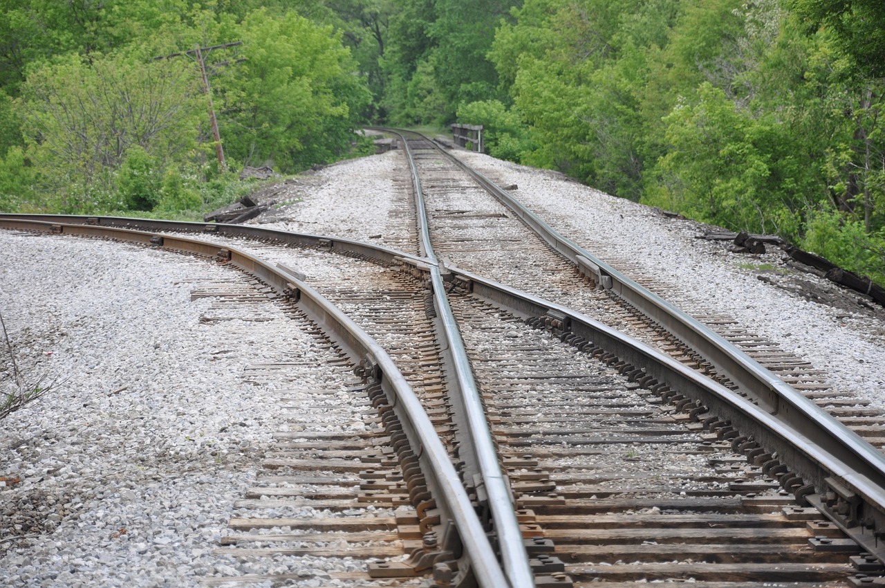 railroad tracks travel transportation free photo