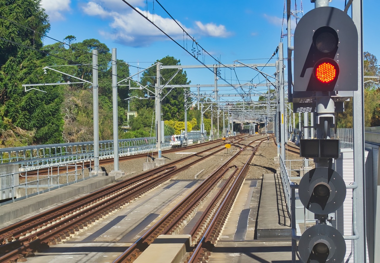 railroad tracks train line sleeper free photo