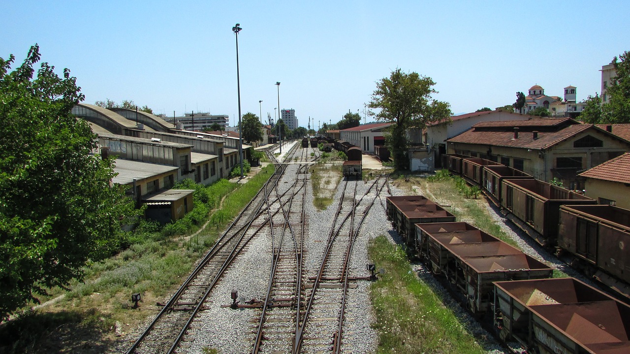 rails railway station urban free photo