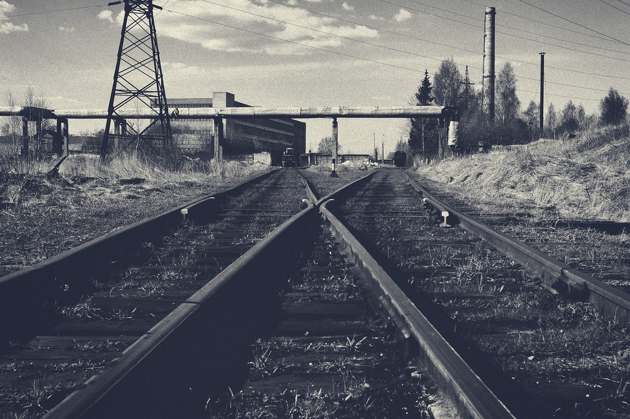 rails sky railway free photo