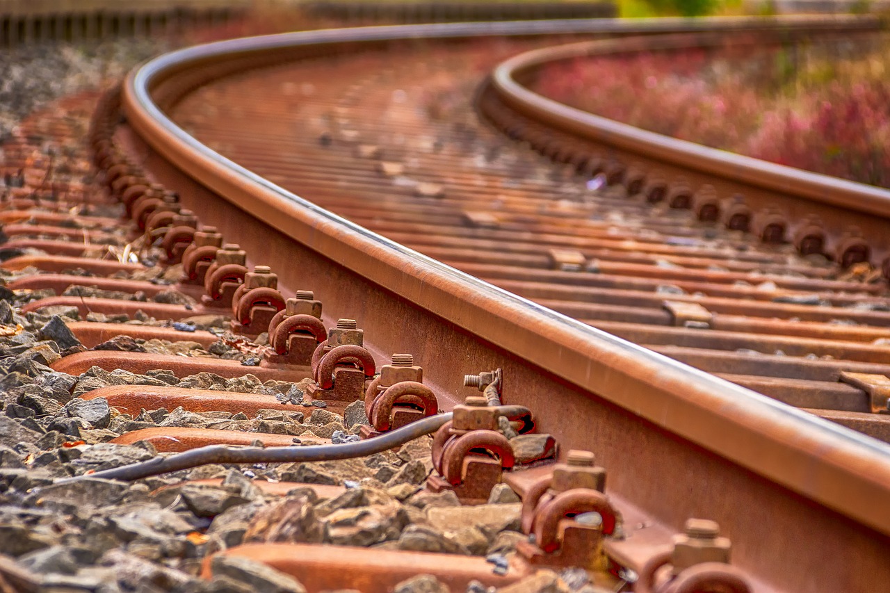 rails  railroad tracks  track free photo
