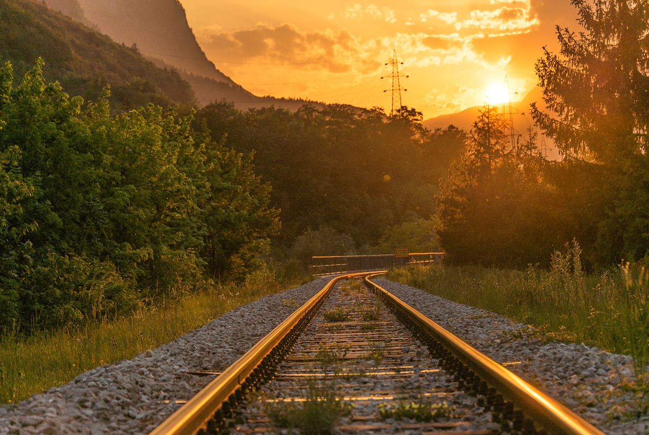 rails tracks transportation free photo