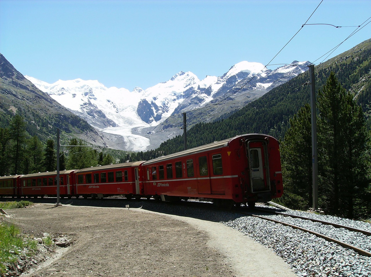 railway mountains landscape free photo