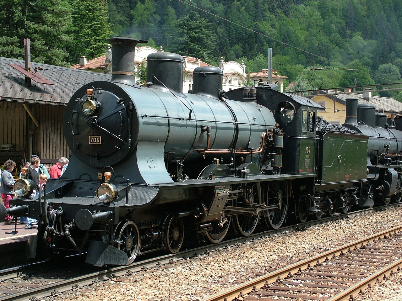 railway steam locomotive railcar free photo