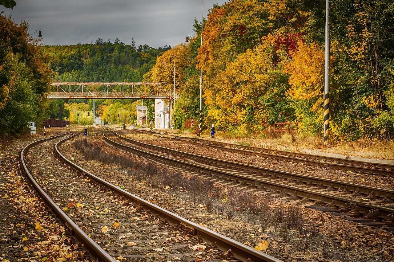 railway track station free photo