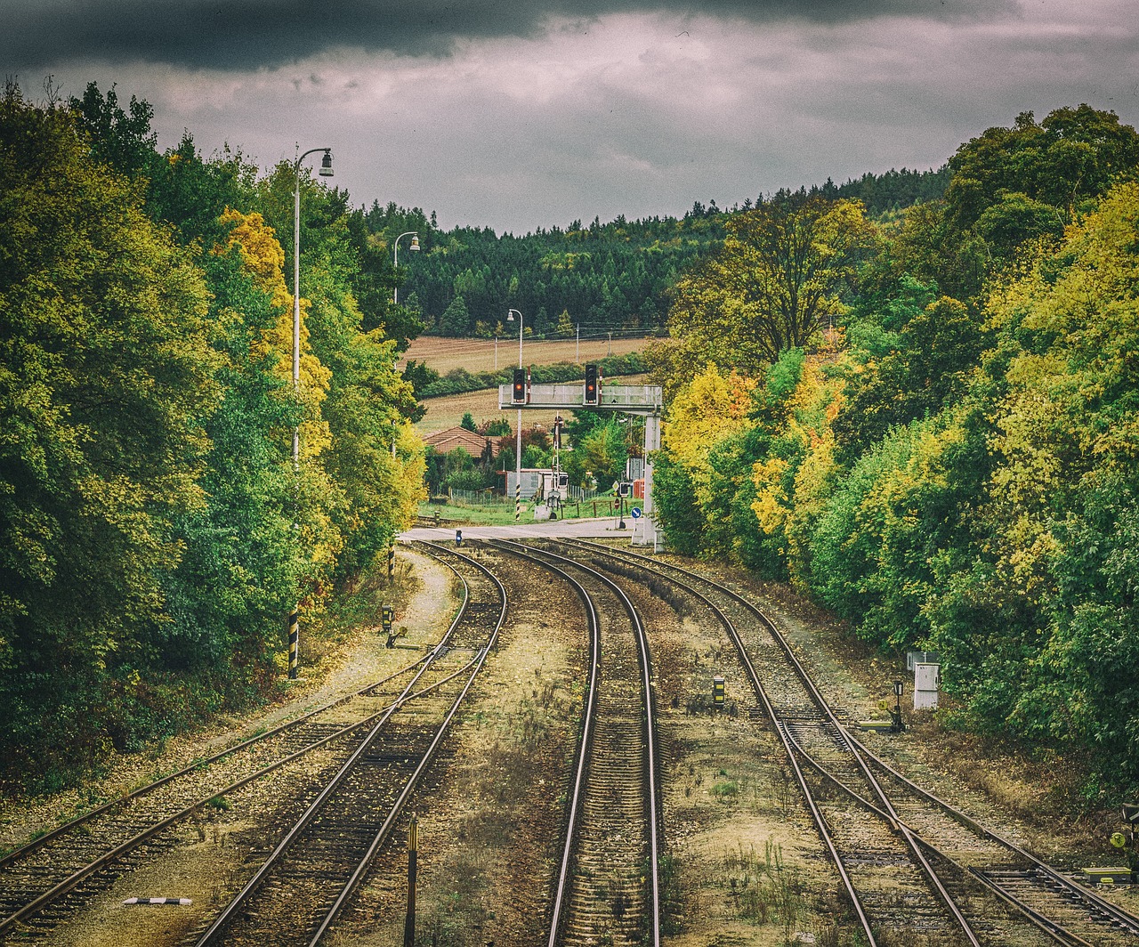 railway track station free photo