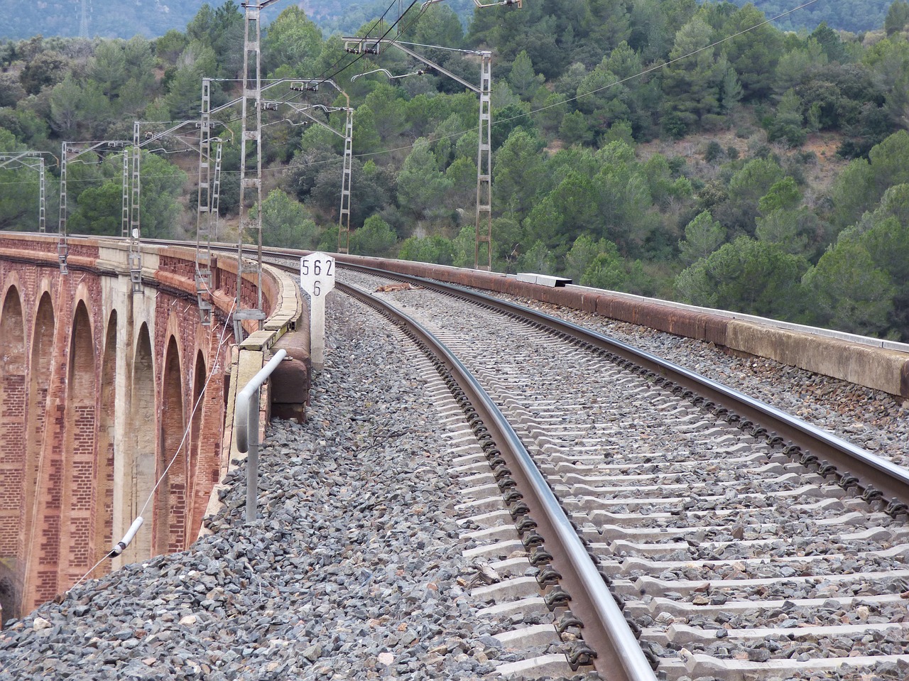 railway via train free photo