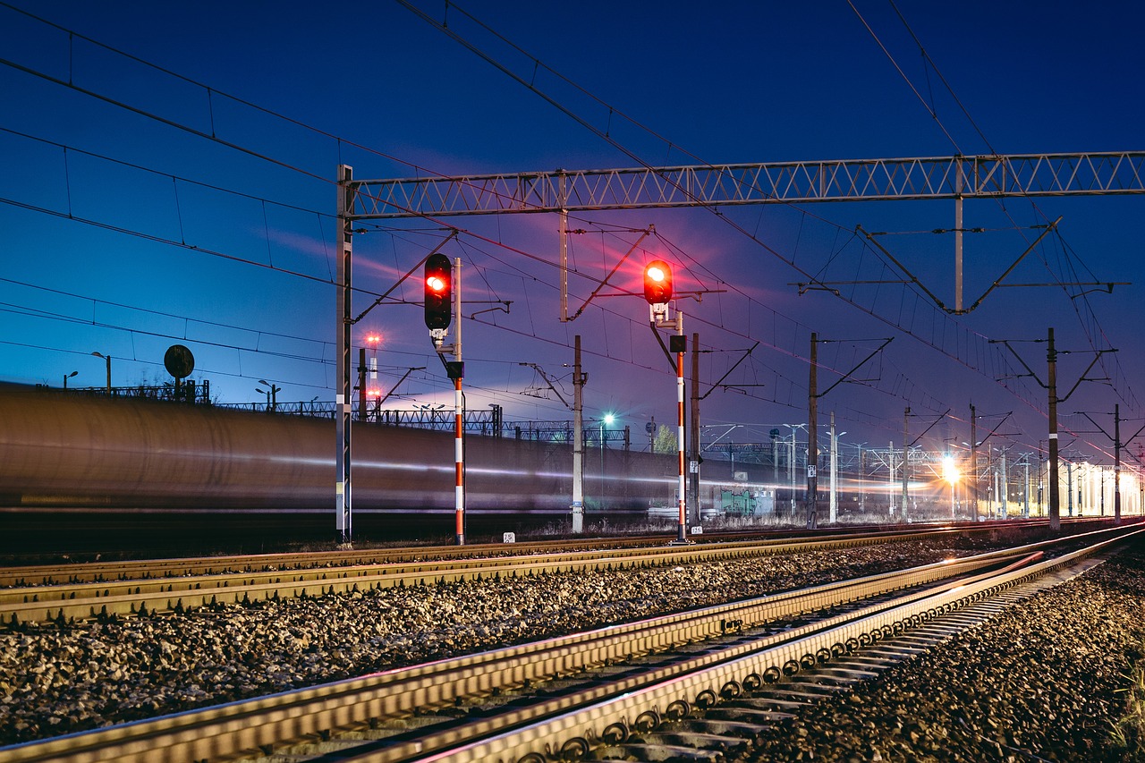 railway railroad train tracks free photo