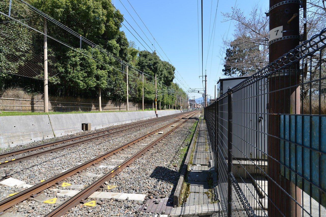 railway the railroad line diagonal free photo