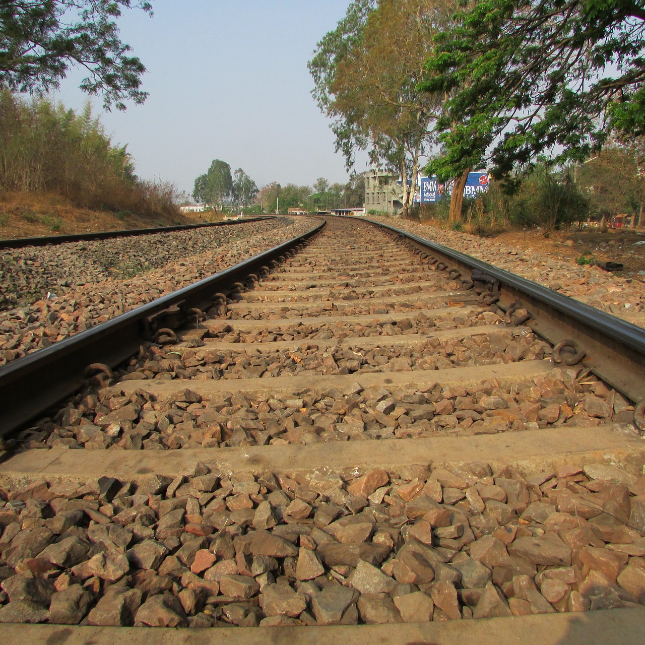 railway track railroad free photo