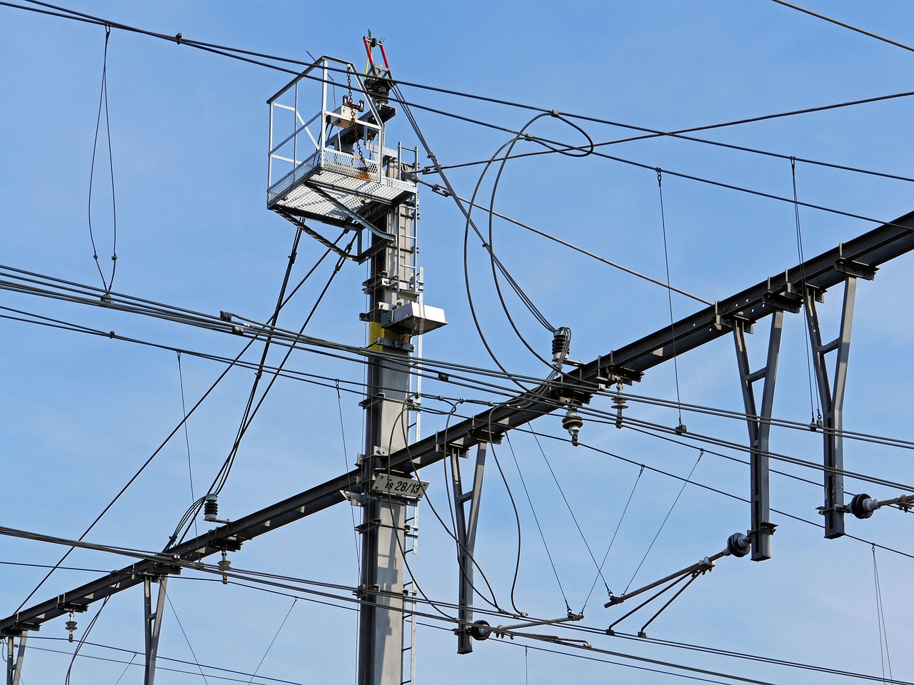 railway catenary power supply free photo