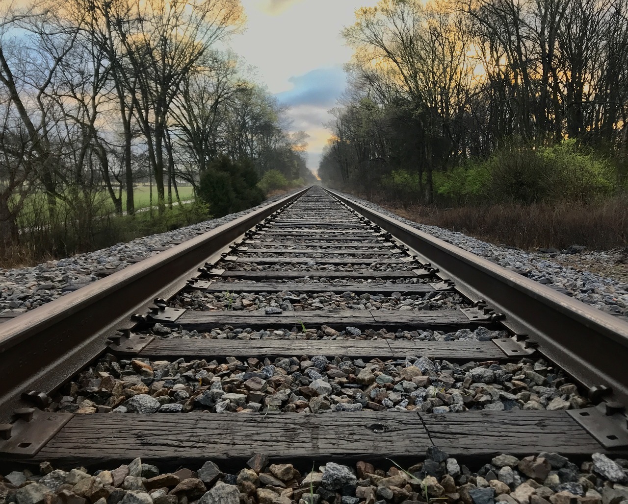 railway railroad track track free photo