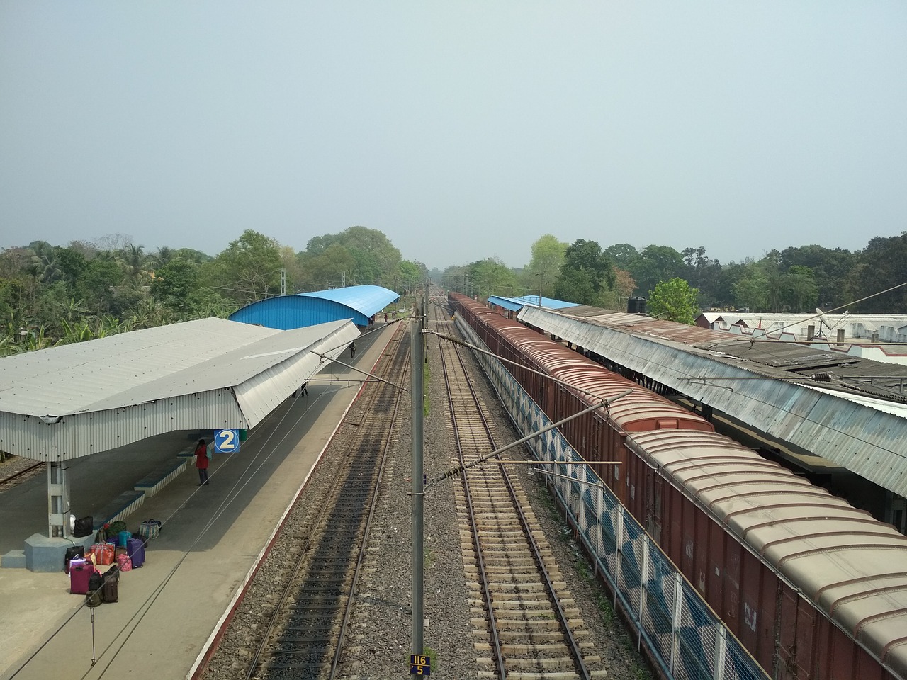 railway  railway station  landscape free photo