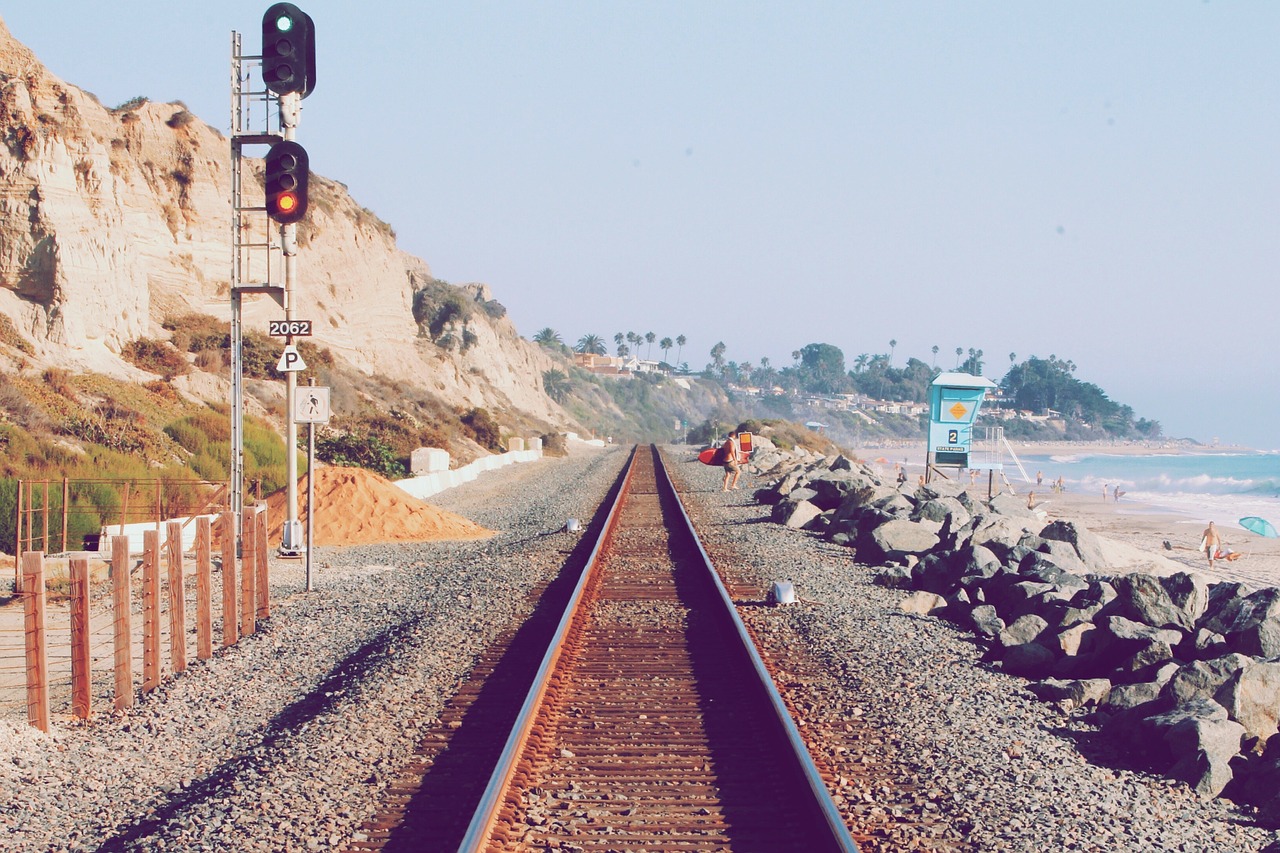 railway tracks railroad tracks free photo