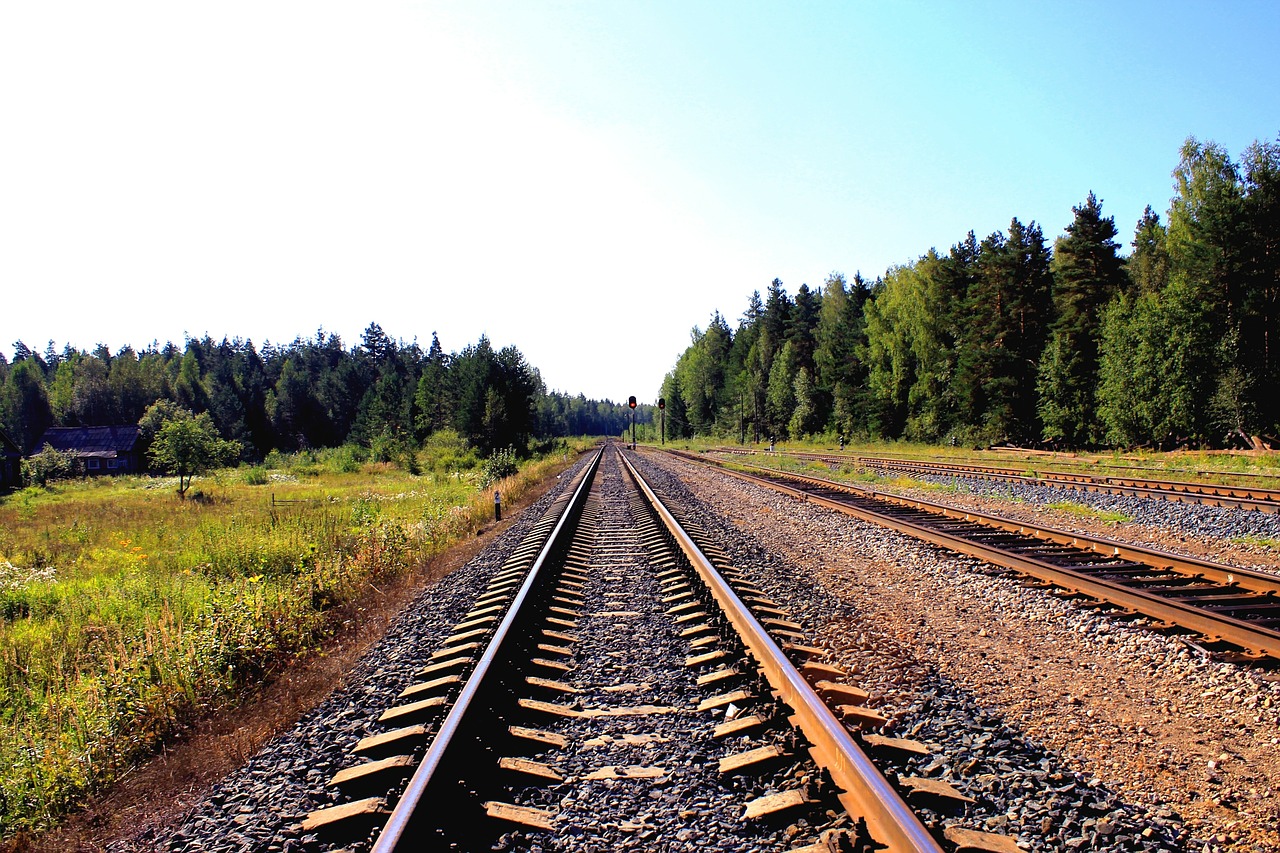 railway tracks railroad tracks free photo