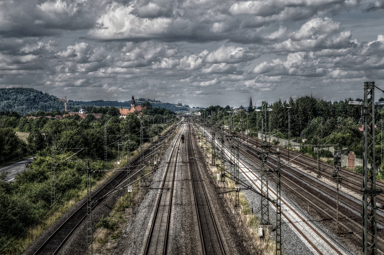 railway  railway line  rails free photo