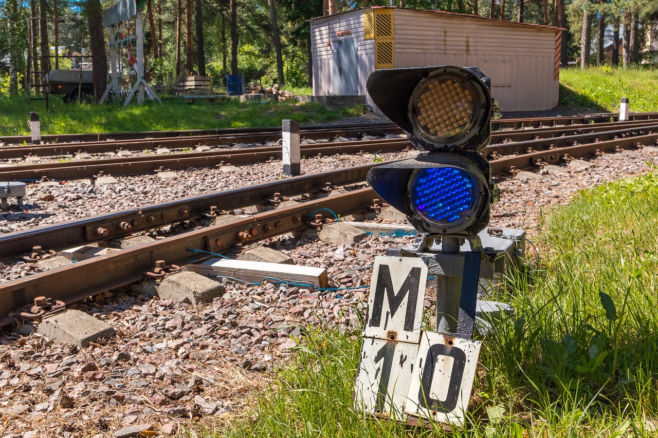 railway  traffic  blue free photo