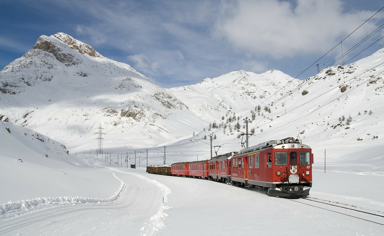 railway bernina railway lagalb free photo