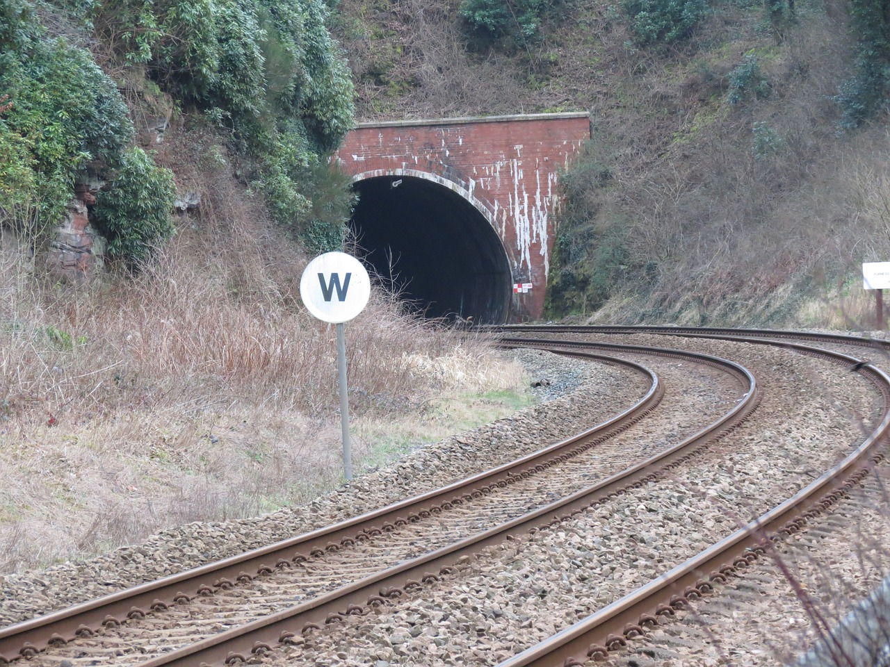railway tunnel railroad free photo