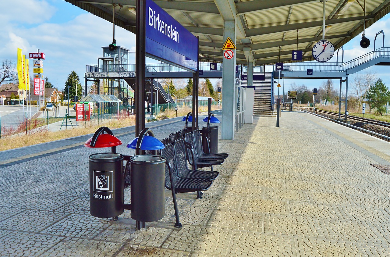 railway platform railway station free photo