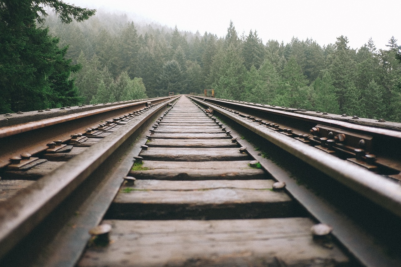 railway rails track free photo