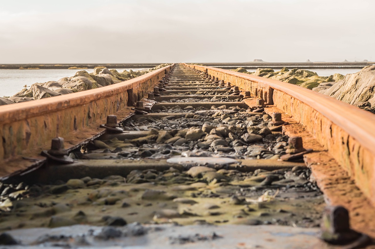 railway beach leave free photo