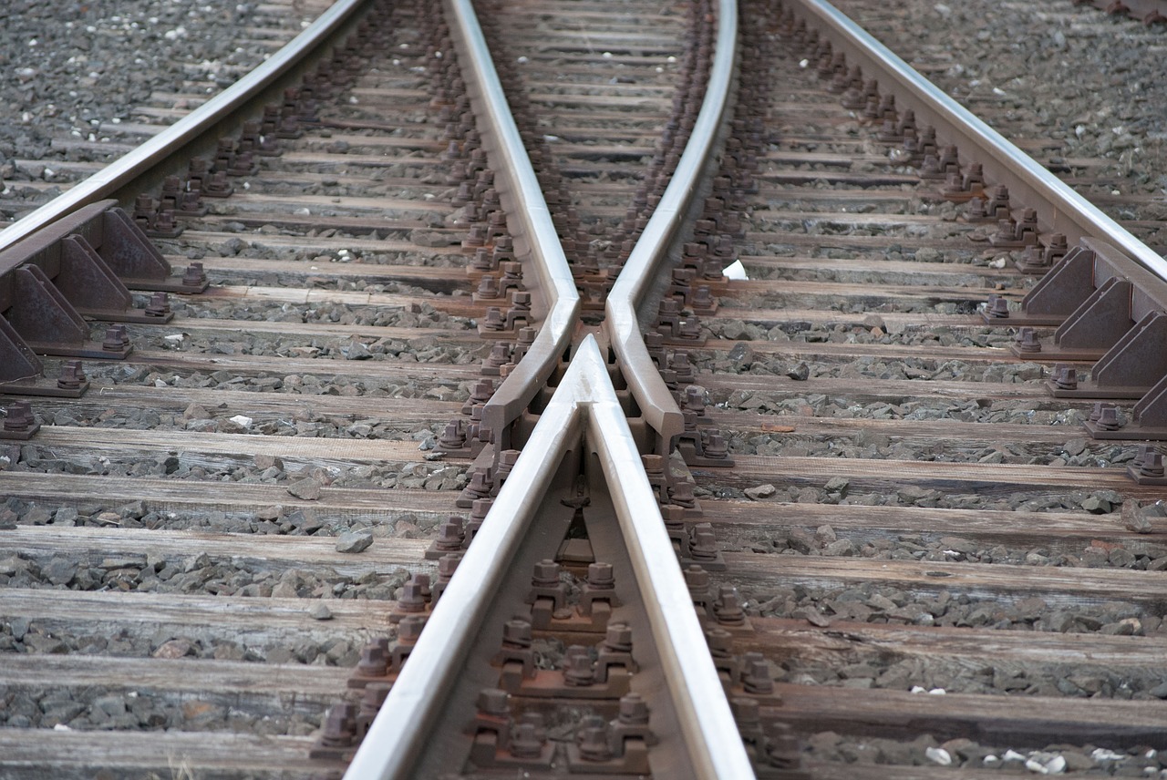 railway tracks away free photo