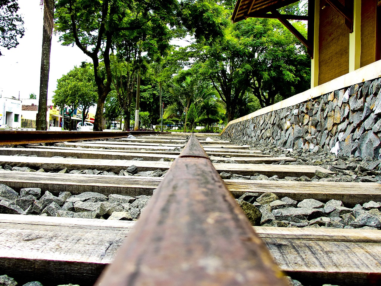 railway rail road tracks free photo